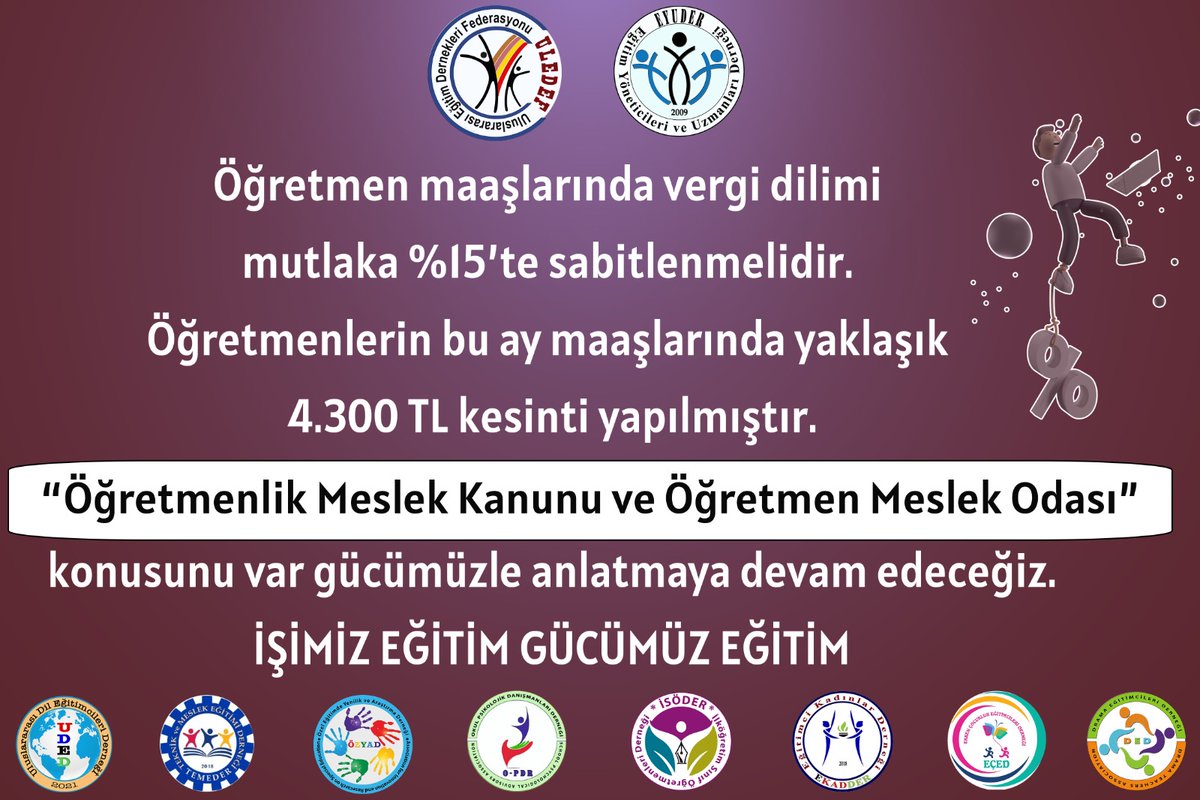 #Öğretmen Maaşları ile Milletvekili maaşlarının eşitlenmesi için gerekli yasal düzenlemelerin yapılacağına inancımız tamdır.
"Öğretmenler Yeni Nesil Sizlerin Eseri Olacaktır."
<a href="/tcbestepe/">T.C. Cumhurbaşkanlığı</a> <a href="/RTErdogan/">Recep Tayyip Erdoğan</a> <a href="/dbdevletbahceli/">Devlet Bahçeli</a> <a href="/tcmeb/">Millî Eğitim Bakanlığı</a> <a href="/kilicdarogluk/">Kemal Kılıçdaroğlu</a> <a href="/meral_aksener/">Meral Akşener</a>
#BuMaaşlaGelSenYaşa