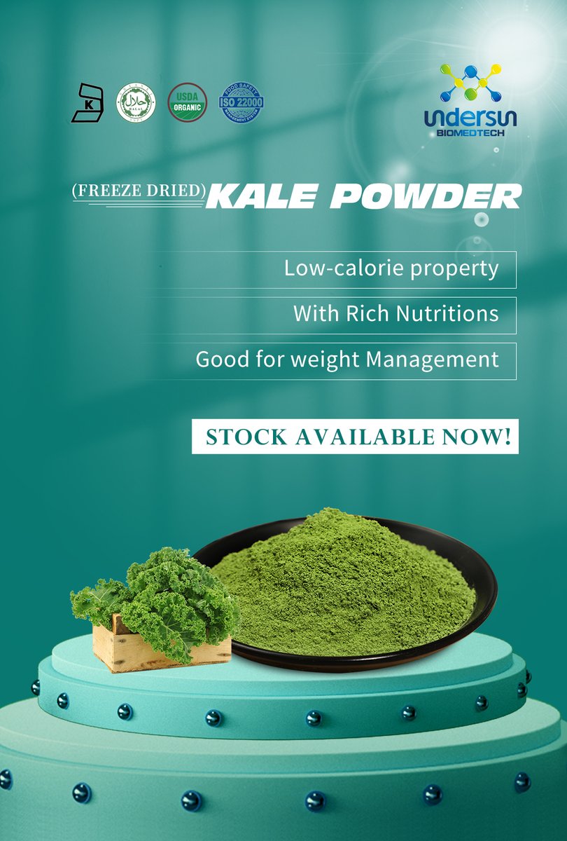 undersunbio's tweet image. #kalepowder #freezedried kale powder.
Stock in US
Qty: 530kgs
#freesamples could be offered.
Follow us @undersunbio