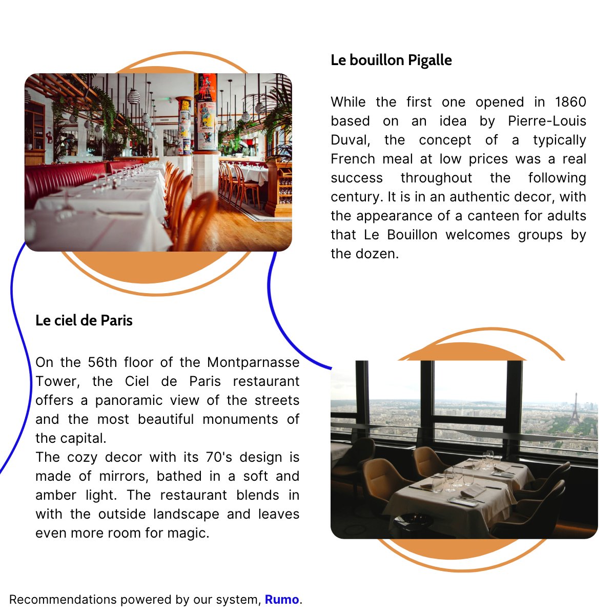 rumoiskind's tweet photo. Rumo recommends: gastronomy edition 🍽

France is well known for its food but that doesn’t mean it’s easy to pick a place to eat at. So here’s our little selection of restaurants offering unique experiences in Paris! https://t.co/6pteMuEBII