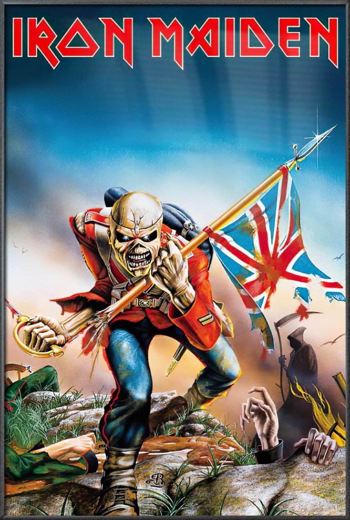 hommotwiter's tweet photo. @nyconene Para evitar el horror vacui en su lugar compre en #Discoplay un póster de Eddie de Iron Maiden en The Trooper. A mi hija hoy en día no se q le daría más miedo. 😂🤣😂🤣😂🤣😂🤣 https://t.co/lkmjFnnCYr
