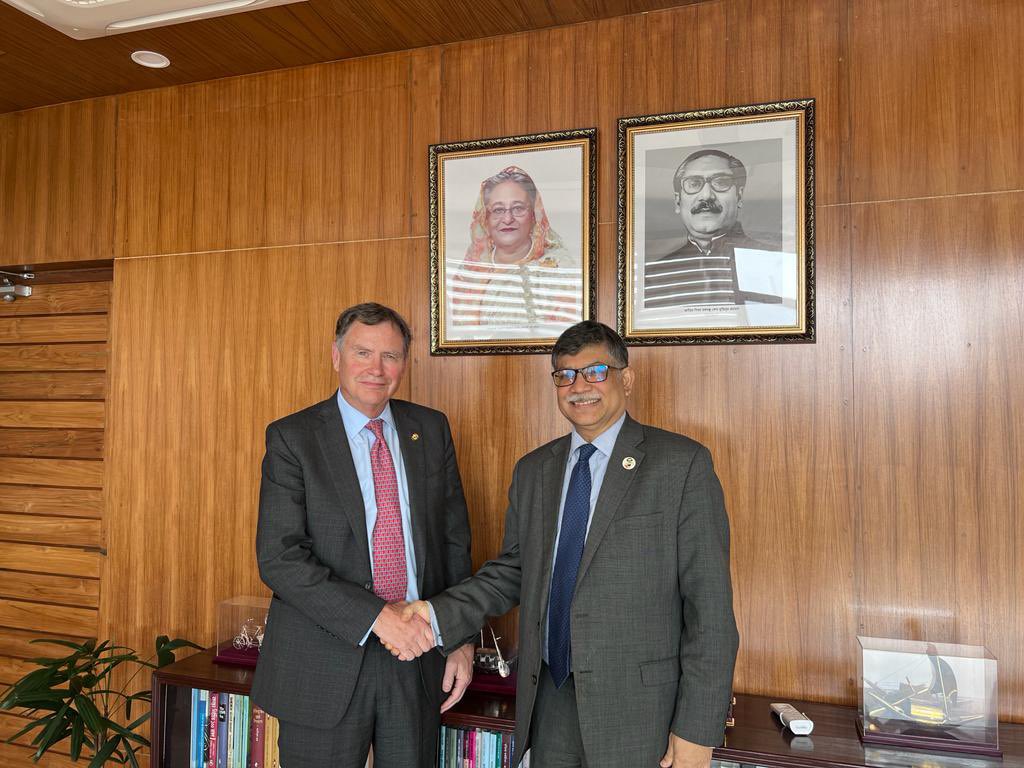 It was my pleasure to meet the US Commissioner for Int'l Religious Freedom Stephen Schneck at my office this morning. I briefed him the trajectory of religious harmony in Bangladesh and HPM’s motto of ‘Each unto his or her religion, Festivals are for all’