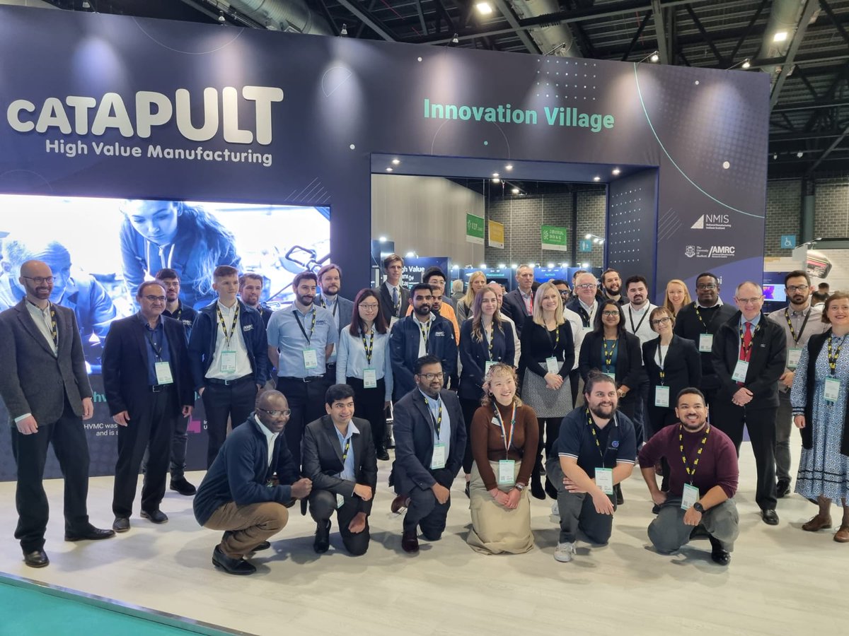 HVM_Catapult's tweet photo. The #oneHVMC team are set up and ready to go at the #SmartFactoryExpo!
Strop by the Innovation Village to say hi and find out about some of the incredible work being done across our centres ๐ก
#DigitalManufacturingWeek #UKManufacturing https://t.co/9BwILQELHl
