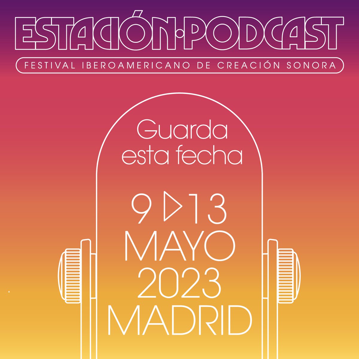 El próximo mayo va a ser histórico de nuevo: vuelve Estación Podcast, el festival iberoamericano de creación sonora, a Madrid del 09.05.23 al 13.05.23. ¡Apúntalo en tu agenda!

@PodcastEstacion #Madrid #EstacionPodcast #CreacionSonora #Podcast #Podcaster #podcasting