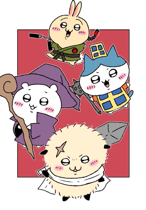 #ちいかわおともだちカード テンプレお借りしました〜シーサーちゃんとハチワレちゃんが好きです!よろしくお願いします 