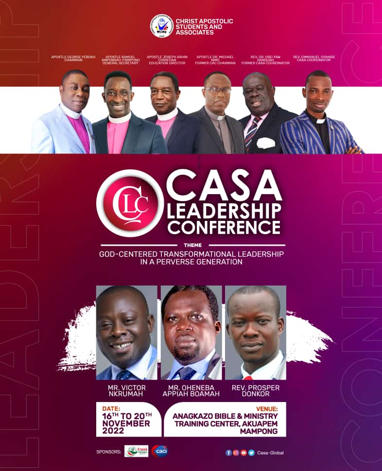casa_knust's tweet photo. CASA Leadership Conference commences today...🥳🥳😇

#CASALeadershipConference
#CLC #casa_global #WithAVision #AnagkazoBibleAndMinistryTrainingCenter https://t.co/wbXIwPNPFt