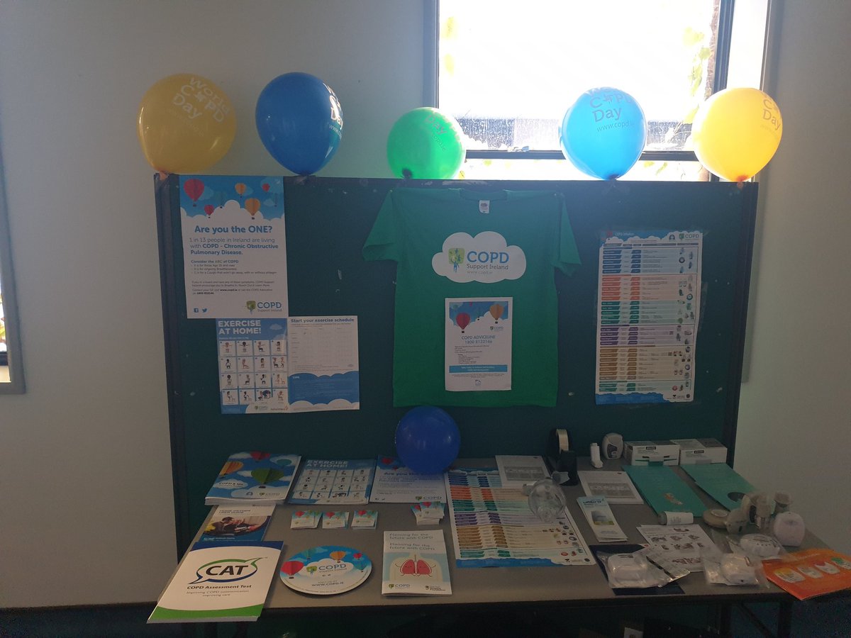 ElainioM's tweet photo. World COPD Day here in @Beaumont_Dublin with our brilliant ANP Michele and information stand for staff outside the canteen today @COPDSupportIre @brecush https://t.co/KRAUF1rkGr