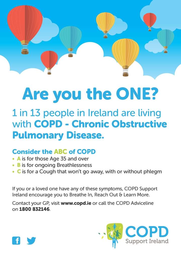 ElainioM's tweet photo. World COPD Day here in @Beaumont_Dublin with our brilliant ANP Michele and information stand for staff outside the canteen today @COPDSupportIre @brecush https://t.co/KRAUF1rkGr