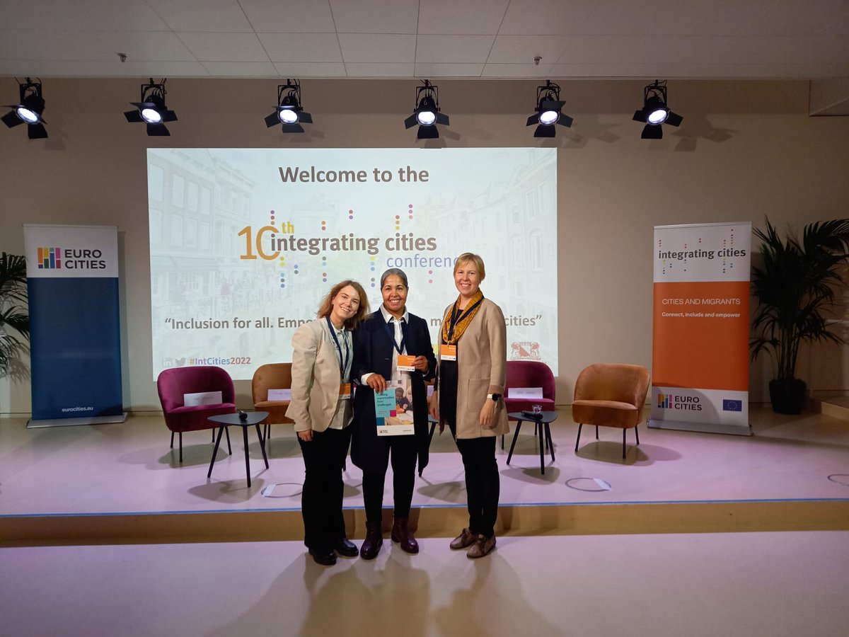 MariTaverne's tweet photo. #integratingcities 2022 conference has started! Opening words by the Mayors of @EUROCITIES member cities including @IkonenAK @Tamperekaupunki Together working towards international and inclusives cities. https://t.co/Bckpkc2sN4