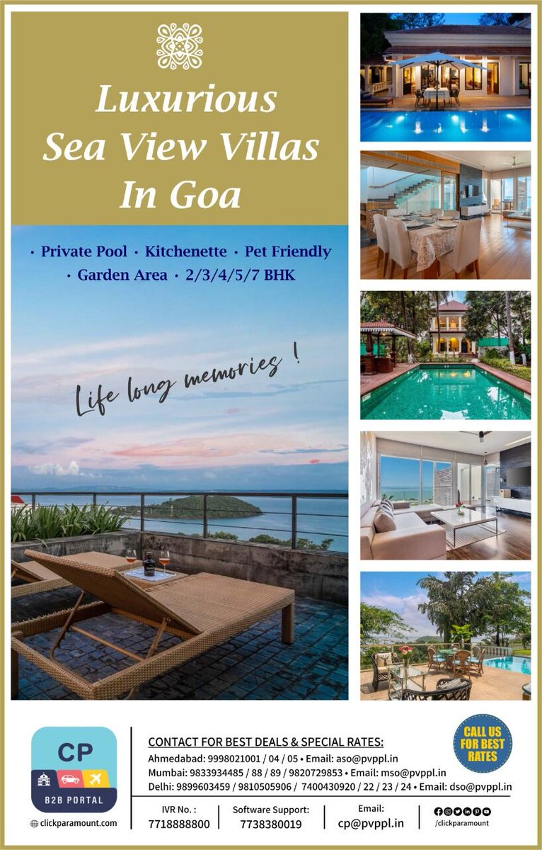 ClickParamount's tweet photo. #GoaBestVilas #GoaLuxuryVilas #ClickParamount #ClickMobileApp https://t.co/uE7mabvykr