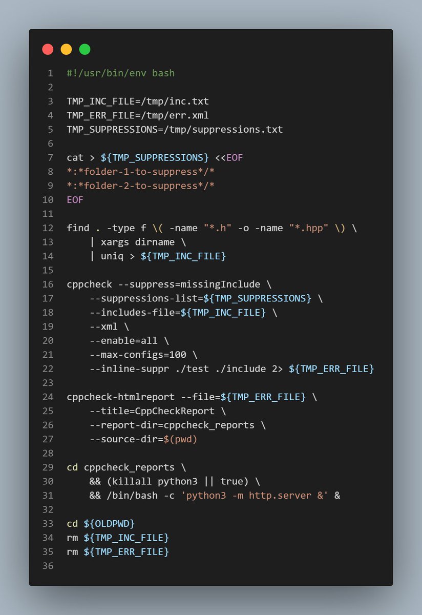 fiorentinoing's tweet image. ✅⚠️🚨 Cppcheck is a static analysis tool for C/C++ code.
💻 and that&apos;s how I use it..

#cpp #cppcheck #bestpractice #automation #oneliner