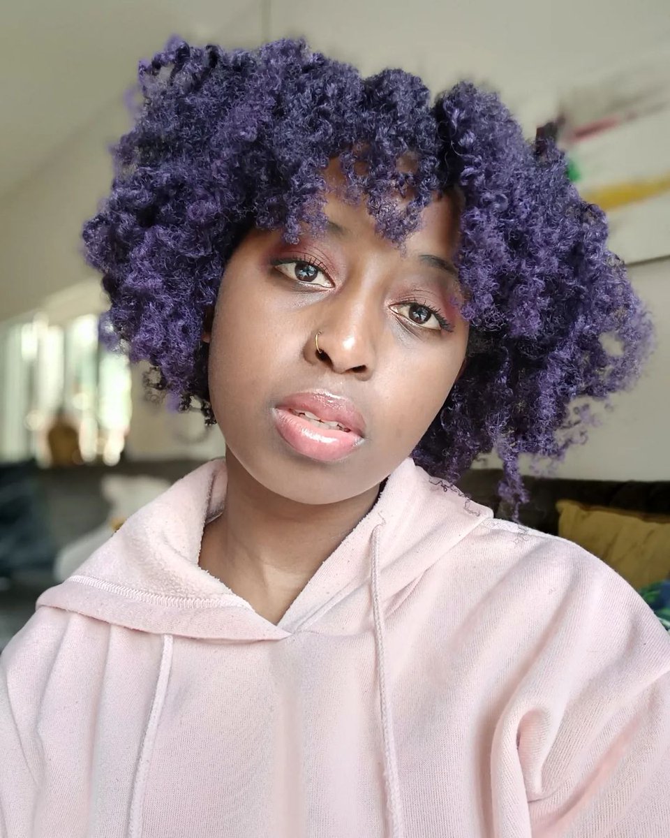 CoiledCrew's tweet photo. Be colourful. 
Be the drama. 
Be riveting.
#coiledcrewcolourwax🦄
#naturalhairinspiration
#purpleafroserved
📷: Tshireletso Mofokeng https://t.co/S7DTPUHcXI