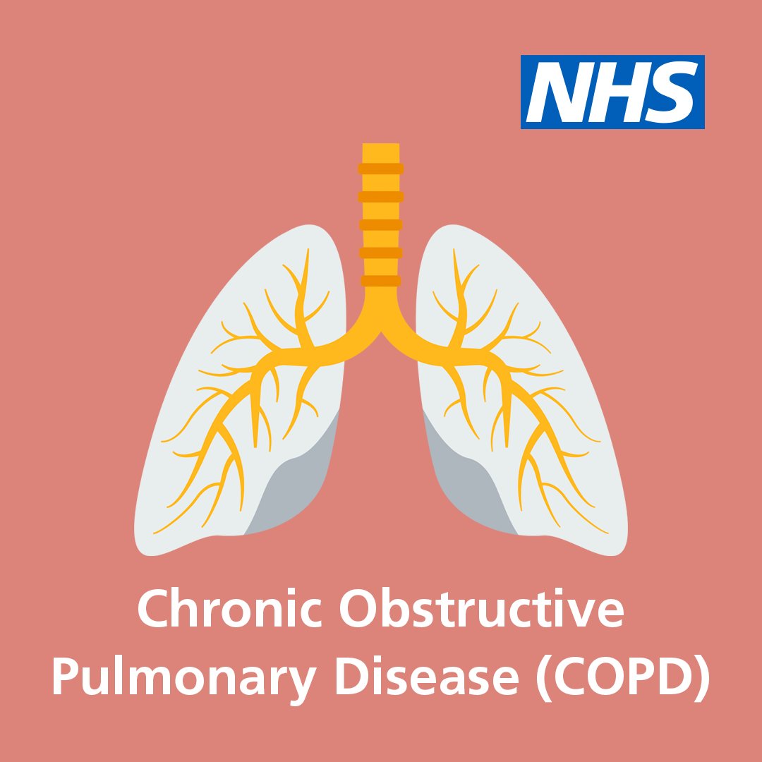 NHSuk's tweet image. It’s #WorldCOPDday.

Chronic obstructive pulmonary disease (COPD) is the name for a group of lung conditions that cause breathing difficulties. 

Here’s more information on the symptoms and causes of COPD: nhs.uk/conditions/chr…