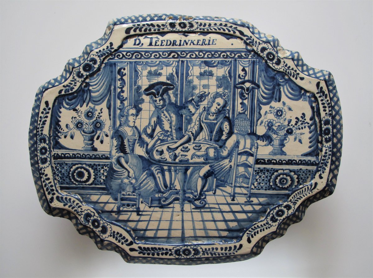 @mvcseminar @CarolineMcCaff @annasmyers_ @ljpowell0 The BEST Frisian #Delftware plaque showing a #tea drinking party, 1760. C.EvD. #Faience #maiolica #pottery #potter #rijksmuseum #gooldenage #China #porcelain #antiqueceramics @Hannemahuis