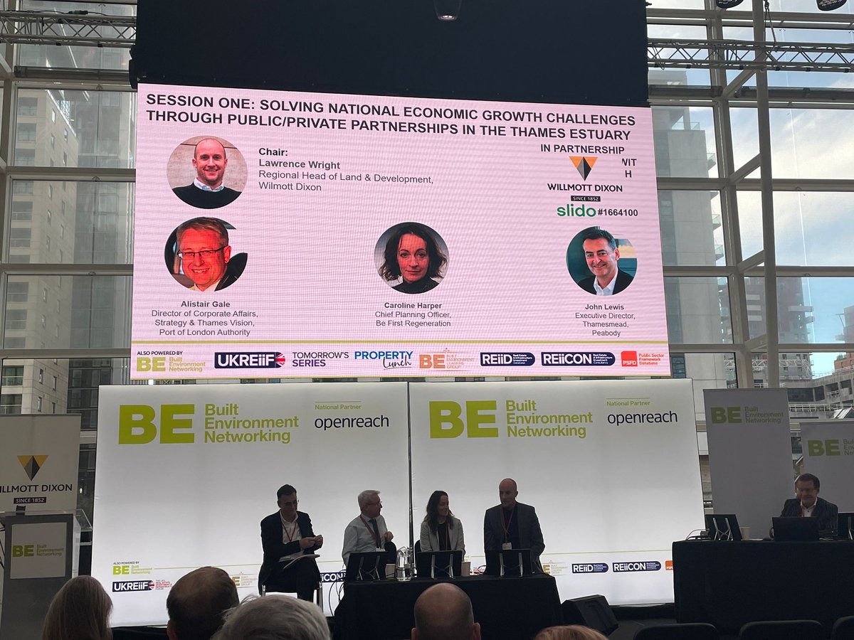 CreativeEstuary's tweet photo. The #ThamesEstuaryDevelopmentConference begins with major public and private sector policy leaders.
Good growth for Barking means “leaving no one behind”
Caroline Harper, BE First Regeneration
#BuiltEnvironment #Development #Regeneration https://t.co/zUkLQNhdSe