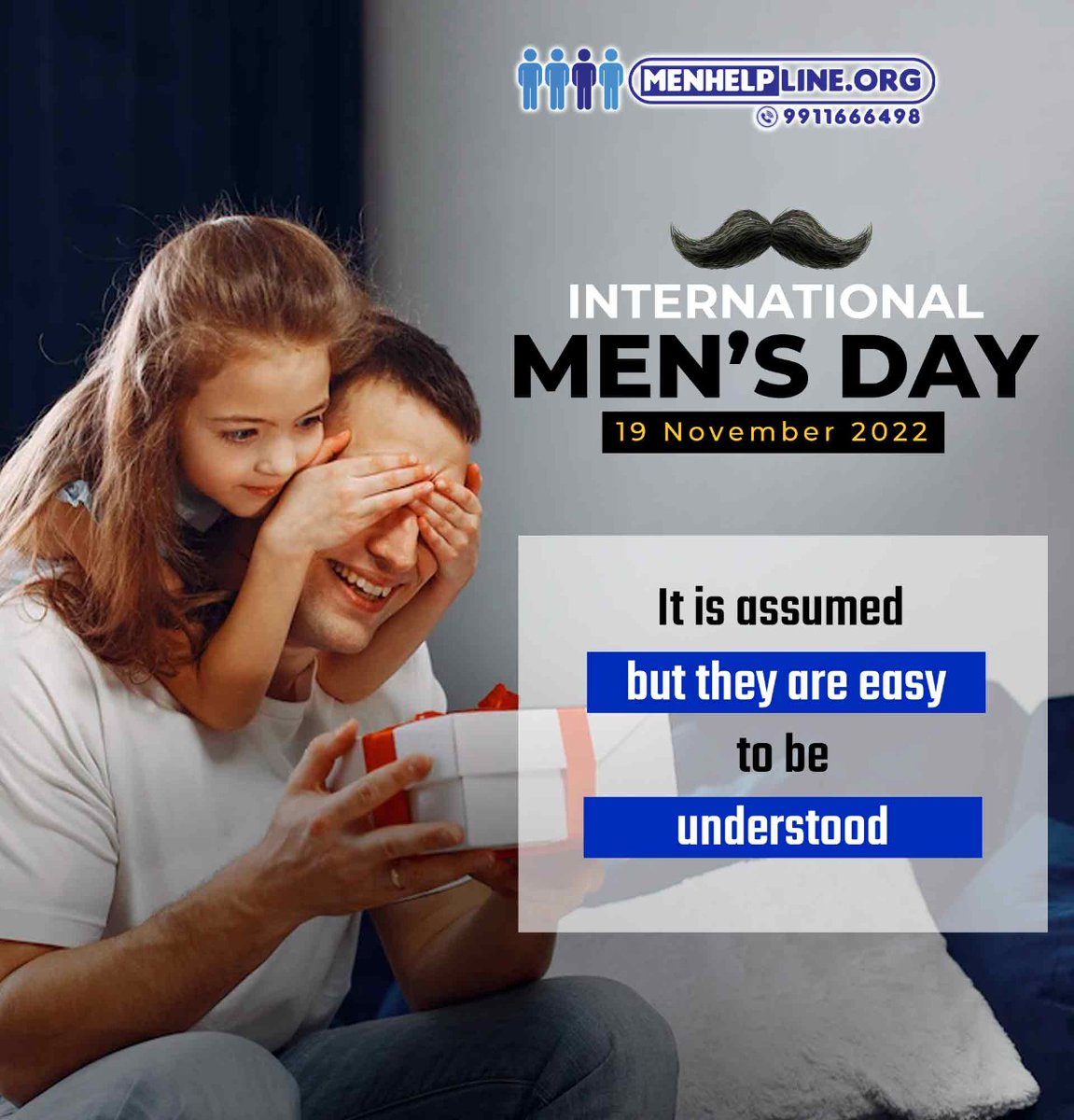 Men are easy to be understood, they are not complex as presented.

Men's love & sacrifice for their family must not be ignored.

#InternationalMensDay #mensday2022 #IMD2022 #InternationalMensDay2022 #happyfathersday2022 #HumanRights #mensrights #mentoo