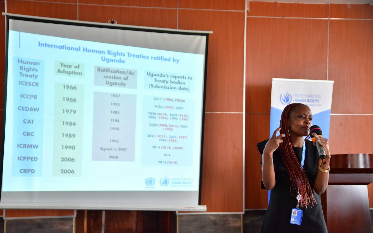 UNHumanRightsUG's tweet photo. The training for CSOs on the database is vital in making the #UPR process homegrown &amp; relevant to Ugandans. It assists CSOs in tracking the implementation of recommendations, monitor human rights violations &amp; prepare to participate in reporting on the 5-year cycle. ~ @kasiryeElly https://t.co/D0kkFGU9Nd