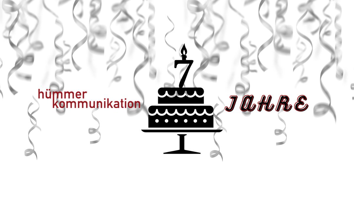 Uns gibt's jetzt seit 7 Jahren. 
Thx an alle! 
#hue_kom #7years