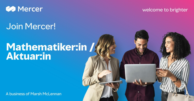 Mathematiker:innen aufgepasst! Ihr sucht den Berufseinstieg nach Abschluss Eures Studiums oder habt Lust auf eine neue Herausforderung? Bewerbt Euch bei uns! #aktuar #wirtschaftsmathematik #jointeammercer bit.ly/3hQjNDu