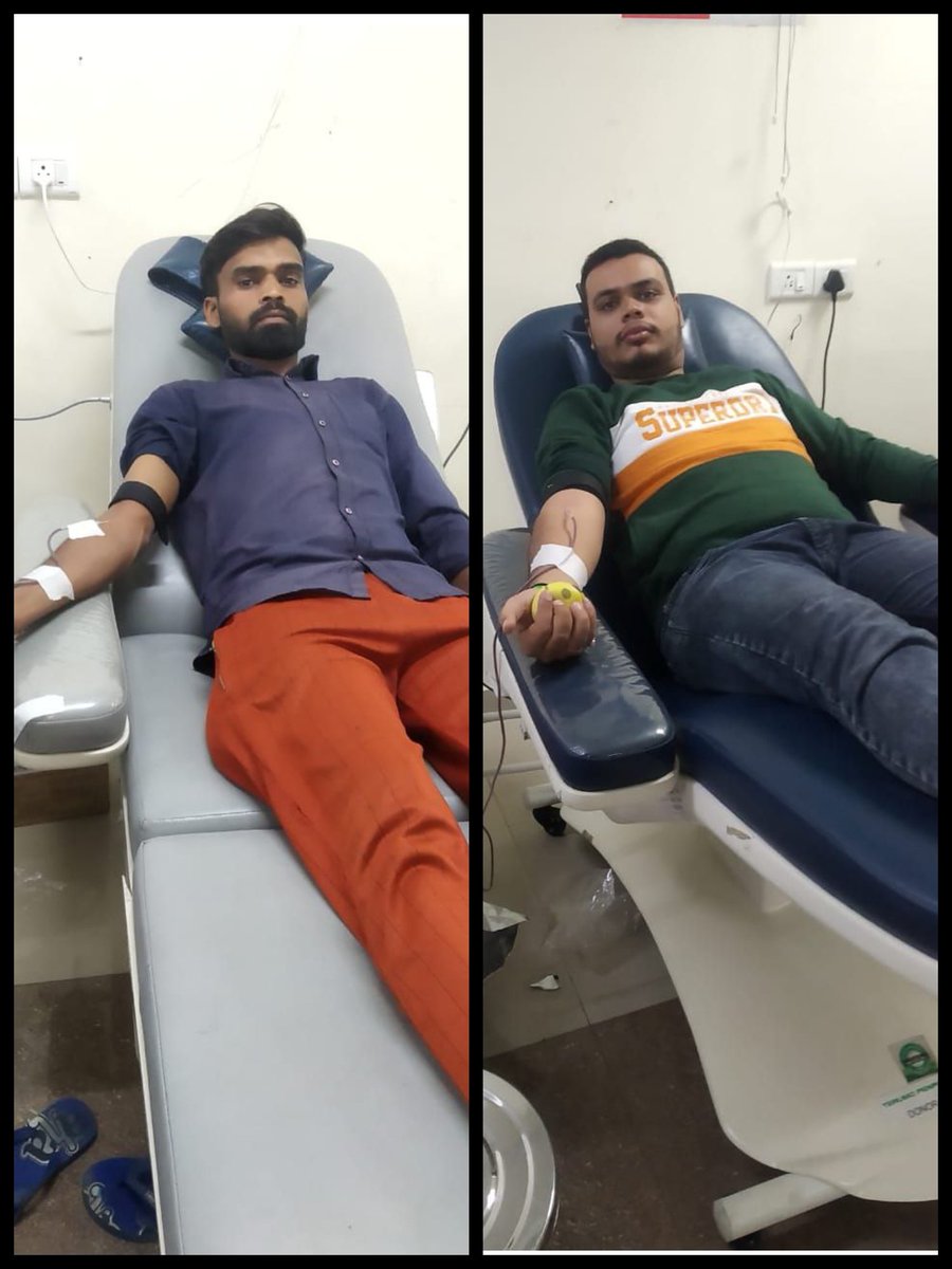 Make a difference in your life by doing the good of mankind in every possible way . Mr. Paras and Tilak Raj from Karnal, Haryana donated blood in an emergency case for the noble cause, being inspired by Saint Gurmeet Ram Rahim Singh Ji Insan. #BloodDonation #GurmeetRamRahim