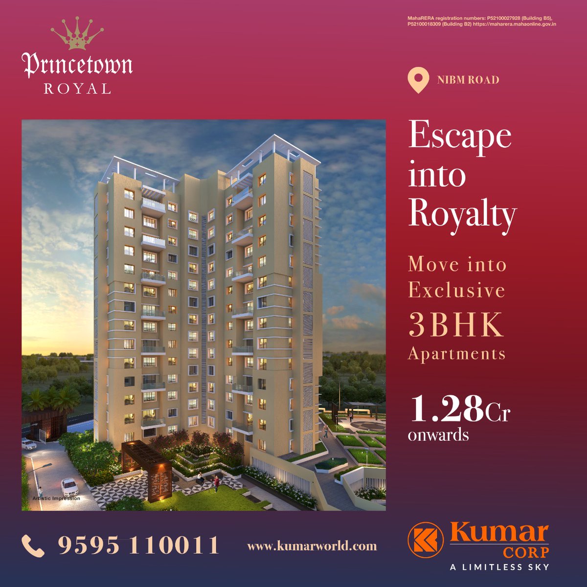 Kumarproperties's tweet photo. Princetown Royal by Kumar Corp!
Presenting the exclusively spacious 3 BHK apartments at Princetown Royal spread across 8 acres of land parcel.
To explore this royal project, contact us on: 9595110011
.
.
.
.
#KumarCorp #PrincetownRoyal #Undri #KumarProperties #3bhkflats #3bhk https://t.co/9Vwj2fWAar