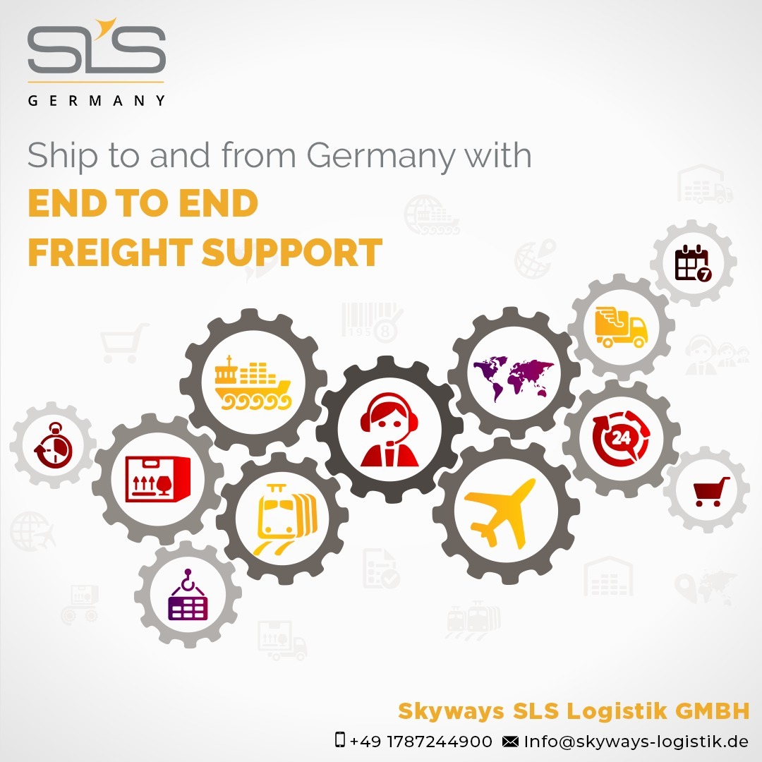 Skyways SLS Logistik GMBH offers a wide range of logistics services which include air freight, sea freight & road transportation.📦

#MovingWithYou #Skywaysgermany #Slsgermany #LogisticsServices #logisticscompany #germany #germanylogistics #airfreight #oceanfreight #doordelivery