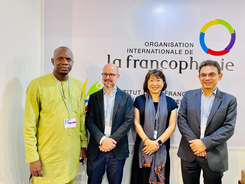 UNESCO_Dakar's tweet photo. L'@UNESCO_fr a apporté une contribution majeure à l'éducation au #changementclimatique au Side Event sur l'#éducation et formation sur l'adaptation : actions transformationnelles et ressources de partage Sud-Sud-Nord au pavillon de la @OIFrancophonie à la #COP27
#AUF
#OCE
#AFD https://t.co/bgjnSFC4Gy