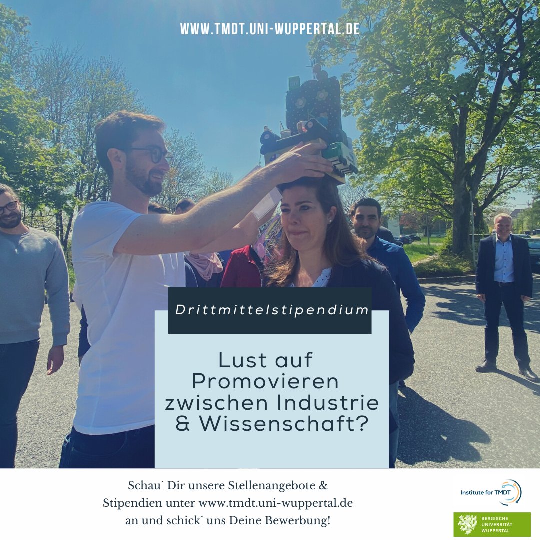 TMDTWuppertal's tweet photo. Du hast #etechnik #informatik #wirtschaftsingenieurwesen o.ä. studiert und suchst nach einer Promotionsstelle? #Gemeinsam mit @Aptiv bieten wir @TMDTWuppertal @Uni_Wuppertal 3 #Stipendien an. #tmdt #automobilzulieferer #wtec #technologiepark #campusfreudenberg #fk06 https://t.co/whZi1Y6U6S