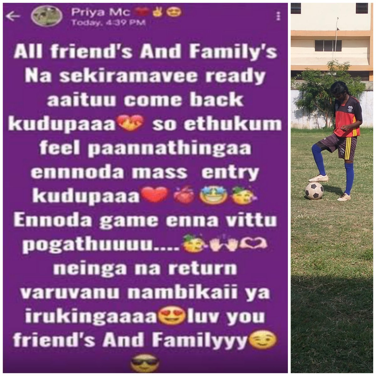 TweetVC_'s tweet photo. Don't know what's happened exactly.But We are losed a courageous girl Foodball player.
A girl's life and India's pride passed away.
#RipPriya 🕯️
#JusticeForPriya
#FoodballPlayer #RipPriyaSister https://t.co/VTVDXuHLWs
