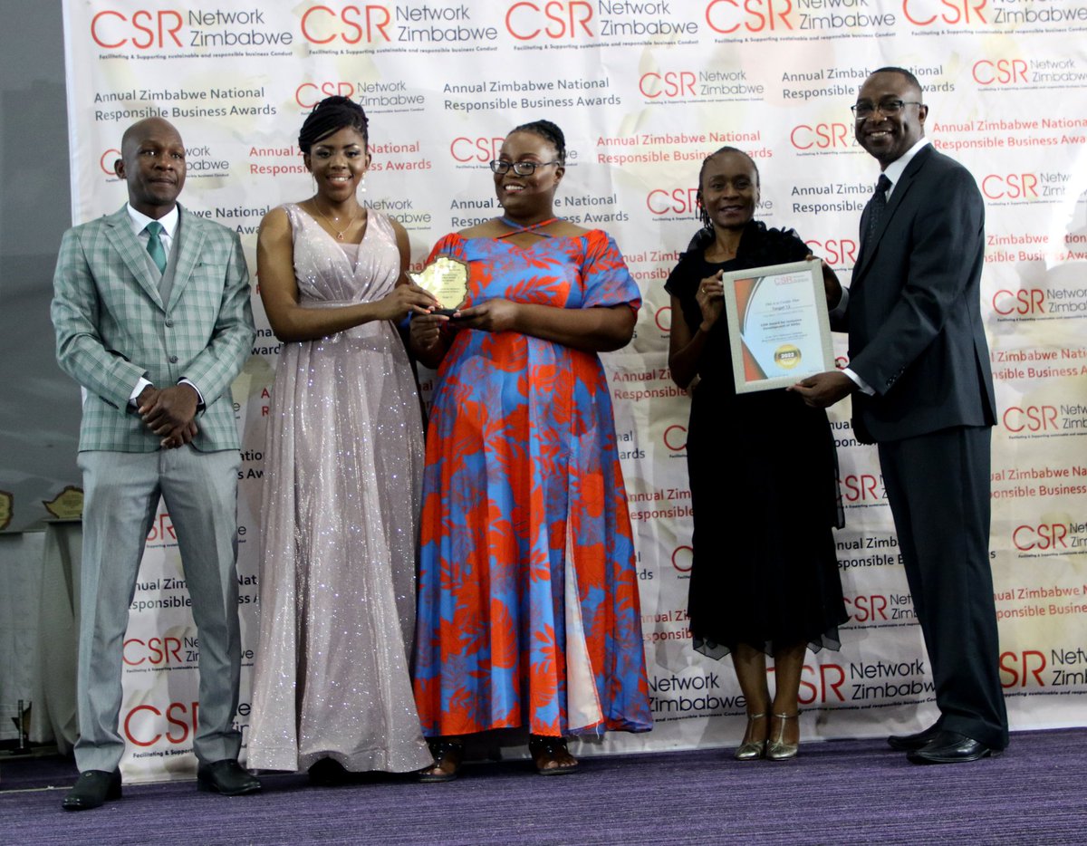 Target_13_'s tweet photo. Target 13 and its partners, are grateful for the recognition at the national CSR awards. Our mandate is to promote recycling &amp; development of efficient waste management systems in local communities. 

To sustainability and going green🥂

#sustainability #PolyfoilZimbabwe https://t.co/lCKoDzkoB5