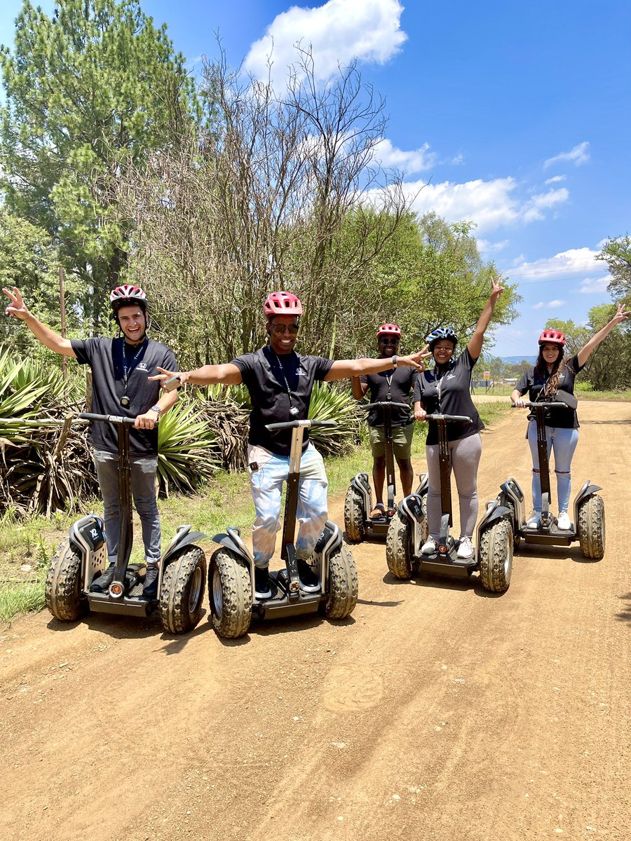 HondaSA's tweet photo. We're heading off on our segway tour this morning! Anele Papu, Thobi Rose, Sam de Fonseca and Tay Tay Travels are in for a real treat. #DriveForADifference #HondaExperience https://t.co/rvQ7yWIdOn