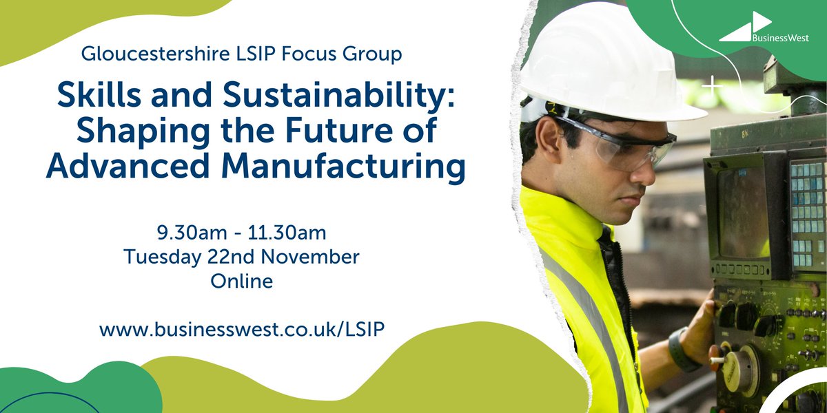 bw_businesswest's tweet photo. 📣 Calling all businesses in Gloucestershire working in Advanced #Manufacturing

Don’t miss your chance to play a role in shaping the future.

Join our online #focusgroup, ‘Shaping the Future of Advanced Manufacturing,’ on 22nd November.

Book your space: https://t.co/Lb56PVzkys https://t.co/iwhIw2Ktac