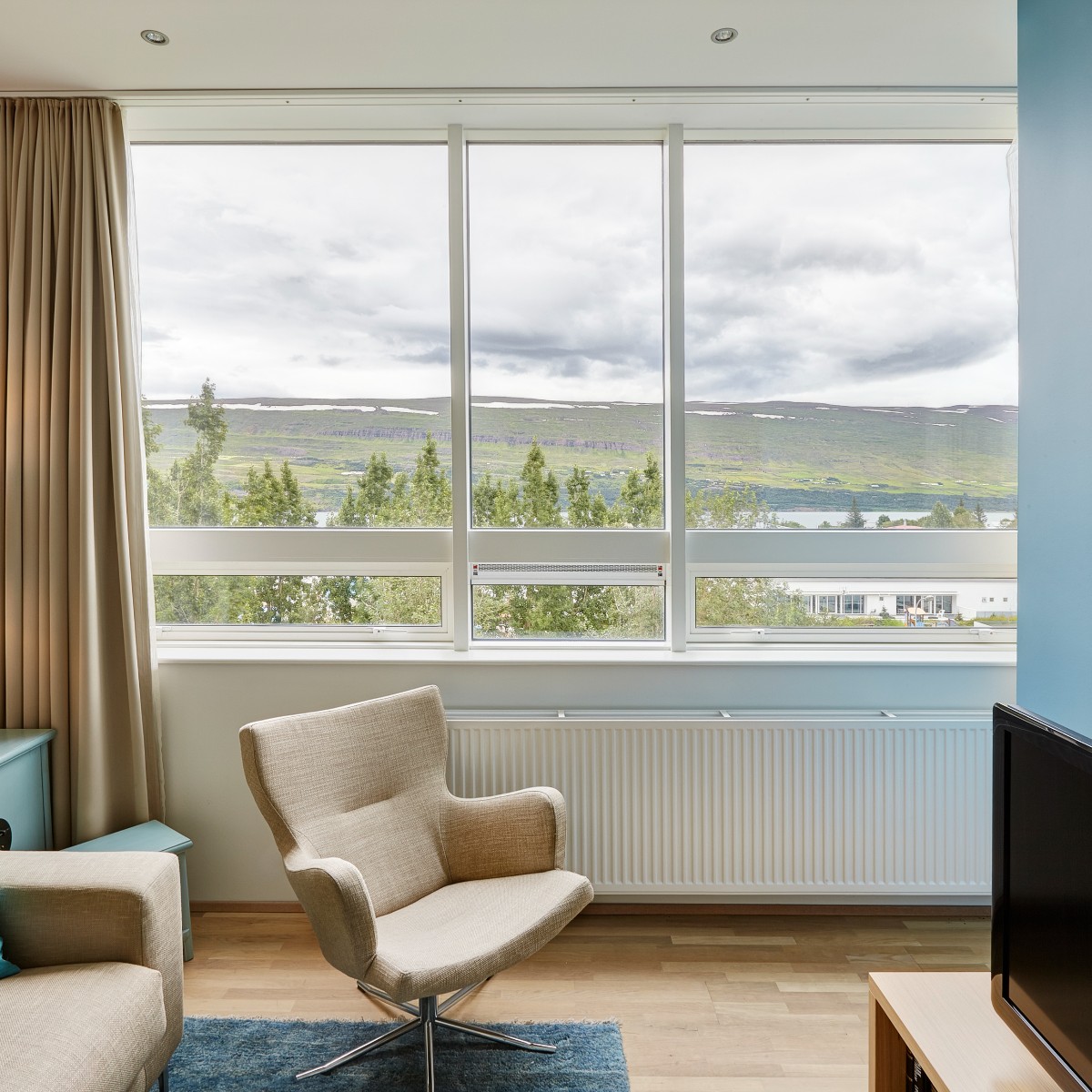 Stunning views from a room at our Akureyri hotel 🤩