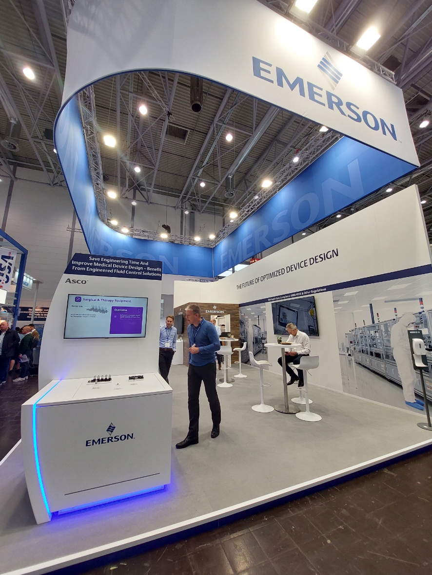 Branson_Emerson's tweet photo. We're LIVE at #COMPAMED2022. Join us at Hall 8B Stand G31 and learn how we can help you create a custom fluid-handling system and #PlasticsJoining #assemblies that meet the rigorous demand of today's medical market. https://t.co/zCmm17W1Rl https://t.co/n649CQmLc1