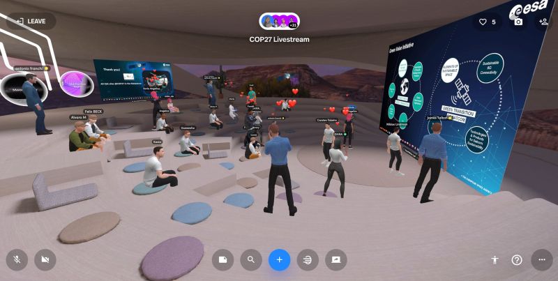 ESA Space Solutions (@space4europe) on Twitter photo 🌍 <a href="/esa/">European Space Agency</a> #COP27 in the Metaverse!
Our 5G/6G Team connected all ESA sites through #VR to <a href="/COP27P/">COP27</a> in Egypt.
<a href="/ElodieViau/">Elodie Viau</a>, Director of Telecommunications & Integrated Applications (TIA), presented TIA projects from the 5G/6G Hub at #ECSAT on <a href="/HarwellCampus/">Harwell Campus</a>.
➡ esa.int/Applications/T… 🌍 <a href="/esa/">European Space Agency</a> #COP27 in the Metaverse!
Our 5G/6G Team connected all ESA sites through #VR to <a href="/COP27P/">COP27</a> in Egypt.
<a href="/ElodieViau/">Elodie Viau</a>, Director of Telecommunications & Integrated Applications (TIA), presented TIA projects from the 5G/6G Hub at #ECSAT on <a href="/HarwellCampus/">Harwell Campus</a>.
➡ esa.int/Applications/T…