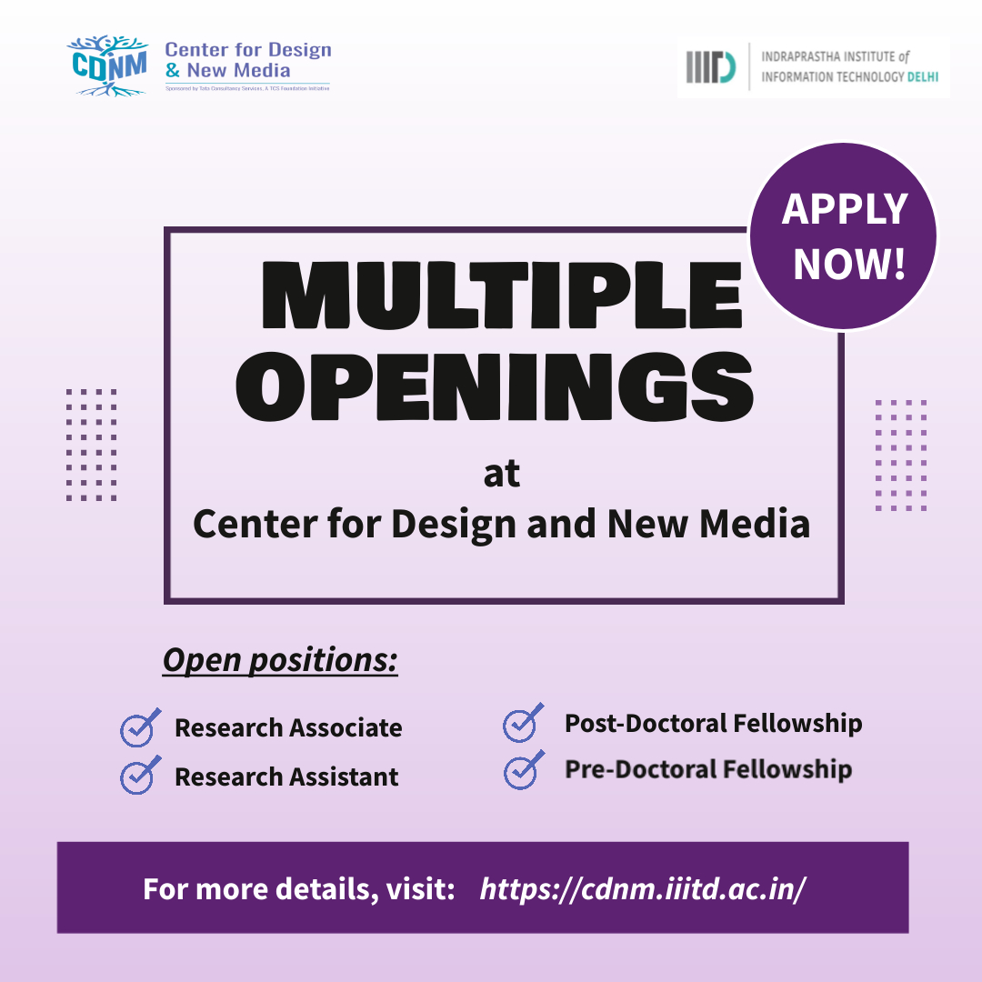 Center for Design and New Media (CDNM), IIIT-Delhi tweet media