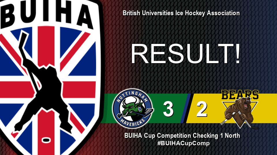 BUIHA (@buihainfo) on Twitter photo 🚨 MATCH RESULT 🚨
🏠 <a href="/NottmMavericks/">Nottingham Mavericks</a> 3 - 2 <a href="/SheffieldBears/">Sheffield Bears</a> 🚌
📋 buiha.org.uk/g/8058
#BUIHACupComp 🚨 MATCH RESULT 🚨
🏠 <a href="/NottmMavericks/">Nottingham Mavericks</a> 3 - 2 <a href="/SheffieldBears/">Sheffield Bears</a> 🚌
📋 buiha.org.uk/g/8058
#BUIHACupComp