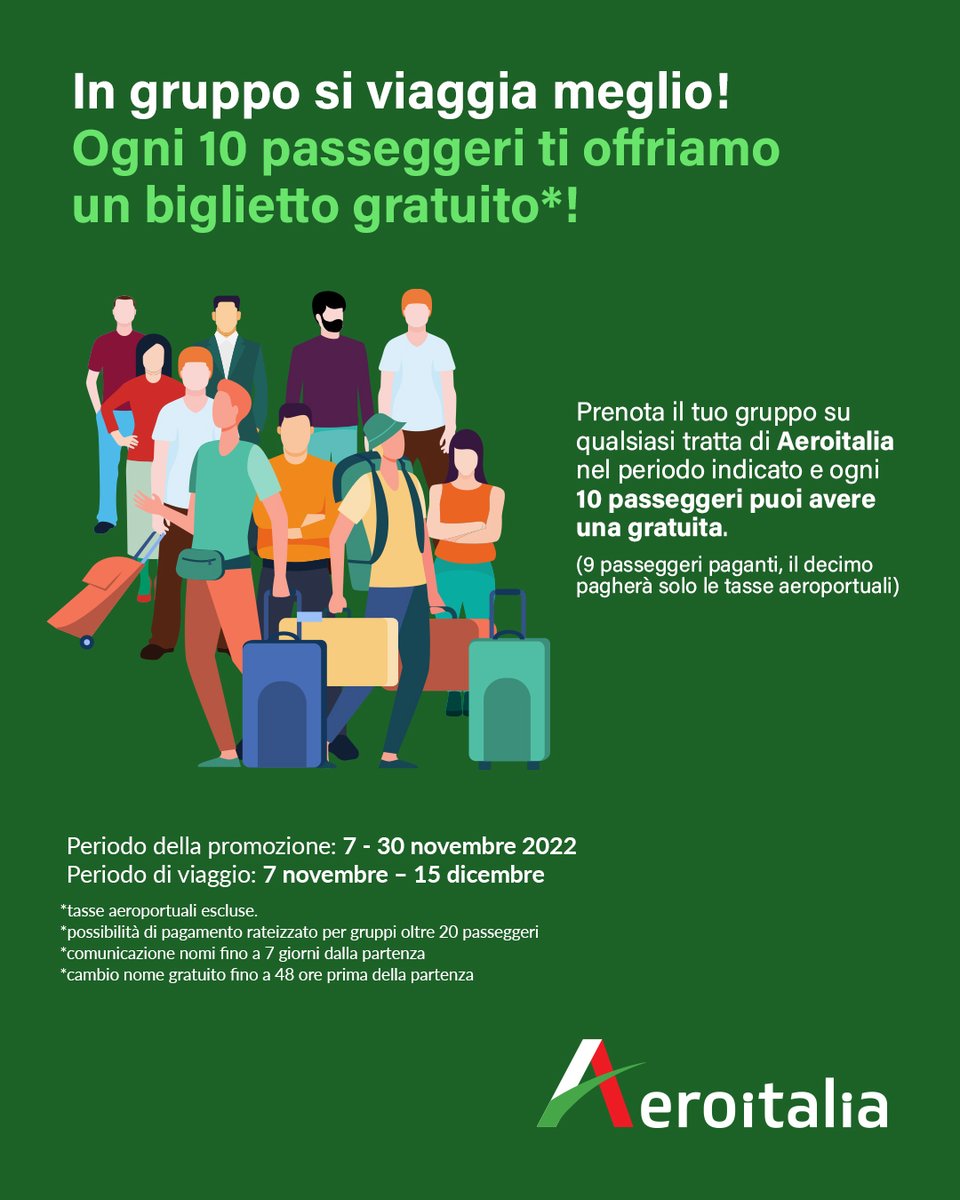 aeroitalia.com
#Aeroitalia #offerte #volare #madeinitaly #viaggiaresempre #businessinvolo #flyingg #flyaeroitalia #gruppi #groups