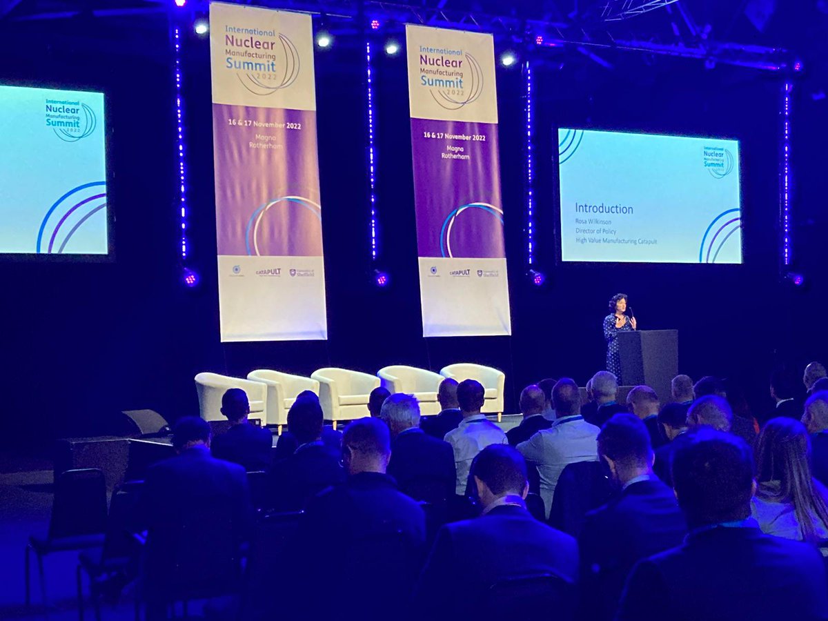 HVM_Catapult's tweet photo. Rosa Wilkinson @RMW136, Director of Policy at HVM Catapult, welcomes visitors to the @NuclearAMRC International Nuclear Manufacturing Summit in Rotherham.
See the agenda here: https://t.co/6aXs0f0zds
#NuclearManufacturing22 #oneHVMC https://t.co/1tRcupTnjG