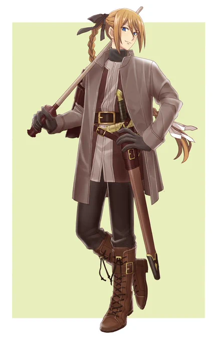 #立ち絵 #男の子 #イラスト #創作 今回は立ち絵。魔法と剣を使う設定のキャラです。 