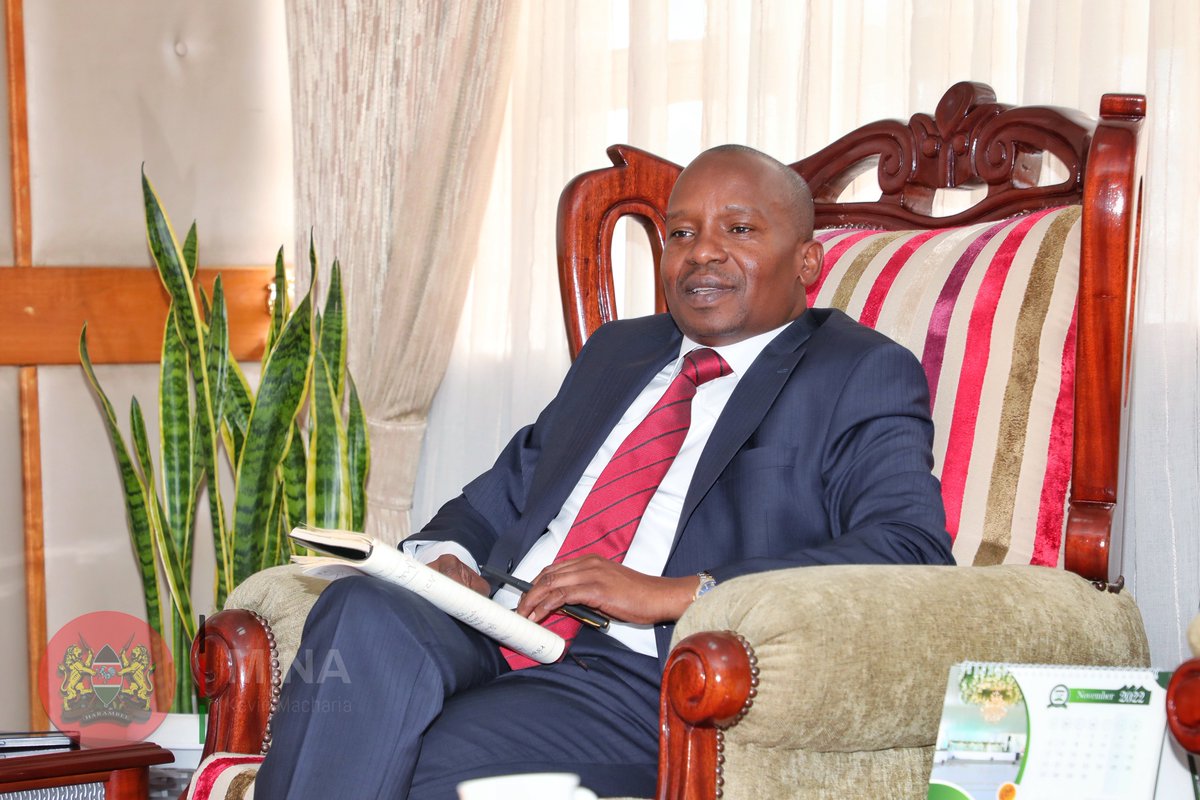InteriorKE's tweet photo. The meeting that also discussed urgent reforms for the @NPSOfficial_KE was also attended by Deputy Inspector General, @APSKenya Noor Gabow, his @PoliceKE counterpart Edward Mbugua and the @DCI_Kenya boss Amin Ibrahim. https://t.co/E0FH9CT7K2