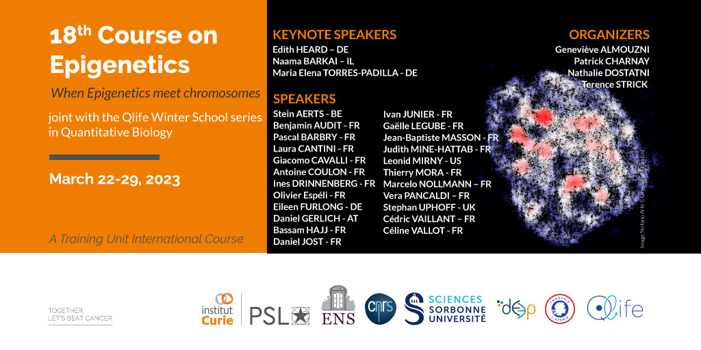 DeepLabex's tweet photo. Registrations to the 18th International Epigenetics course @institut_curie now open
This year we are co-organizing it with the @PslQlife  Winter School in Quantitative Biology
🗓️When? 22-29 March
🌍Where? Paris
⏳Registration deadline: 11Dec
More info ➡️ https://t.co/FzzUQD5V3G https://t.co/OFdD47ecNG