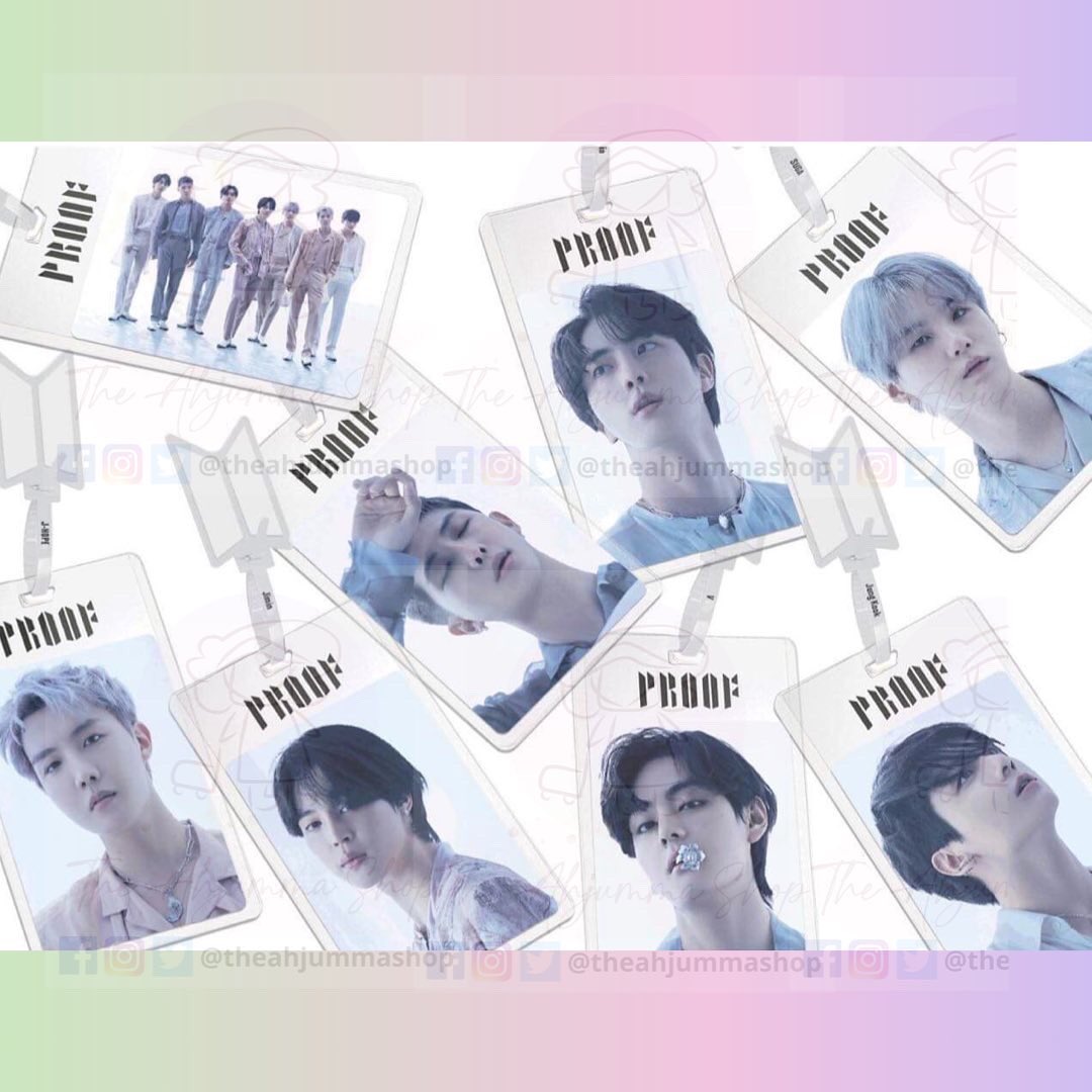 TheAhjummaShop's tweet photo. Looking for a perfect gift? This may be it 🤍✨ 

We will accept pre-orders until this Friday, November 18 only.

(PRE-ORDER) BTS PROOF 3D LENTICULAR PREMIUM CARD STRAPS
✨Limited Edition

🤍 3 PACK SET (Boxed) = Php 3,200
Inclusions: 
- 1 Group Photo
- 1 Member of your choice
+ https://t.co/FDo8LRxxON