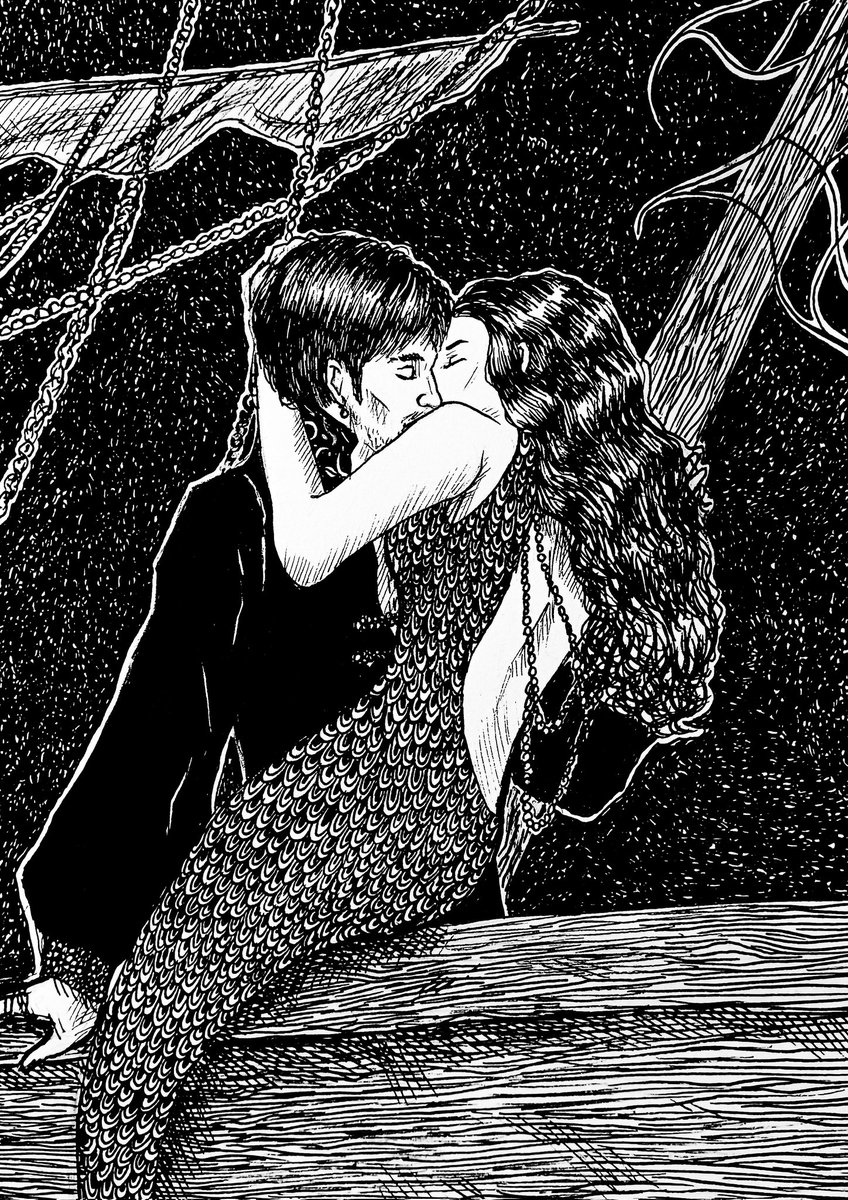 Aquamarinegrass's tweet photo. #hookedqueen mermaid au https://t.co/nEU4RsLZib
