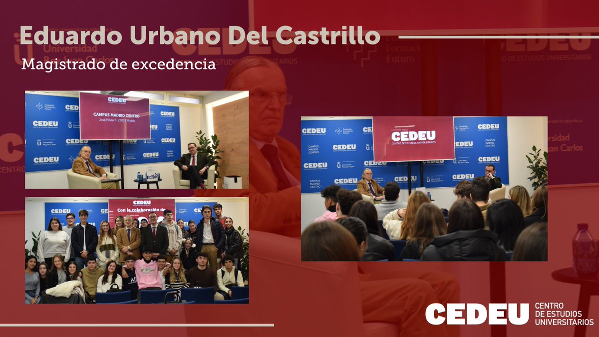 CEDEUoficial's tweet photo. 👨💼Don Eduardo Urbano Del Castrillo, Magistrado en excedencia y Director del Departamento penal y económico de Kepler-Karst.👨💼
#masterclass #alumnos #derecho #magistrado #ActivaTuTalento #ActivaTuFuturo #CEDEU https://t.co/iPR8qrjFRo