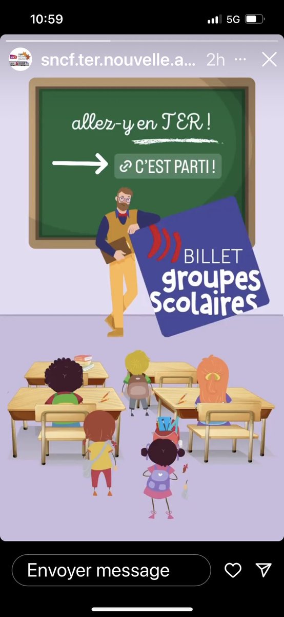 #SNCF Parce que nos enfants sont les adultes de demain, favorisons pour eux la découverte du train 🚆: lancement de l’offre Groupe pour les sorties/voyages scolaires avec TER Nouvelle-Aquitaine pour un voyage durable et propre 👉ter.sncf.com/nouvelle-aquit…