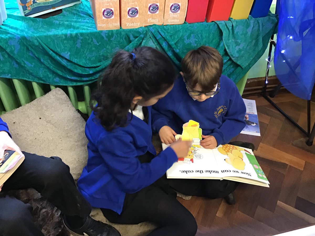 Reading time in our cosy corner. #nurture #together #StJohnsCurriculum