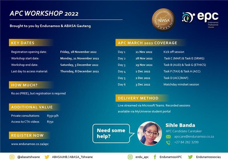 #APCWorkshop2022 #EndunamooXABASA #abasajhb #abasatshwane #epc
<a href="/ABASAJHB/">ABASAJHB</a> <a href="/ABASA_National/">#ABASA</a>