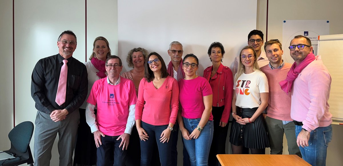 Comme beaucoup de personnes chez <a href="/AXAFrance/">AXA France</a>, nous nous sommes mobilisés 📸 dans la région Nord-Est et plus particulièrement dans la DV Sud avec l'équipe de <a href="/Gilme11/">Joelle Gilmé</a> &amp; <a href="/RegisHouel/">Régis Houel</a> autour d'Octobre Rose 🎗️