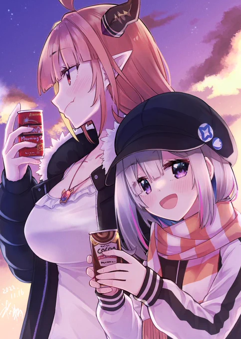 夜明けと天龍#かなたーと #みかじ絵 
