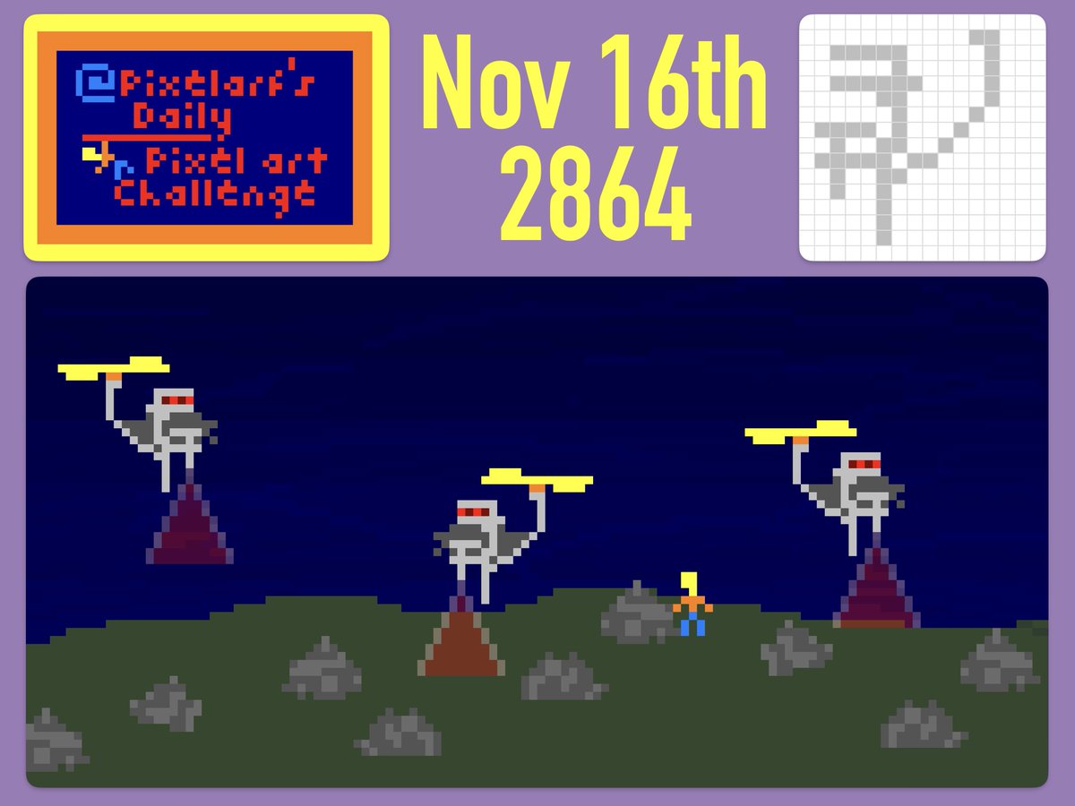 platdude's tweet image. Nowhere to hide...
Daily #pixelart at AGameAWeek.com/Pixelart (@pixelarf)
